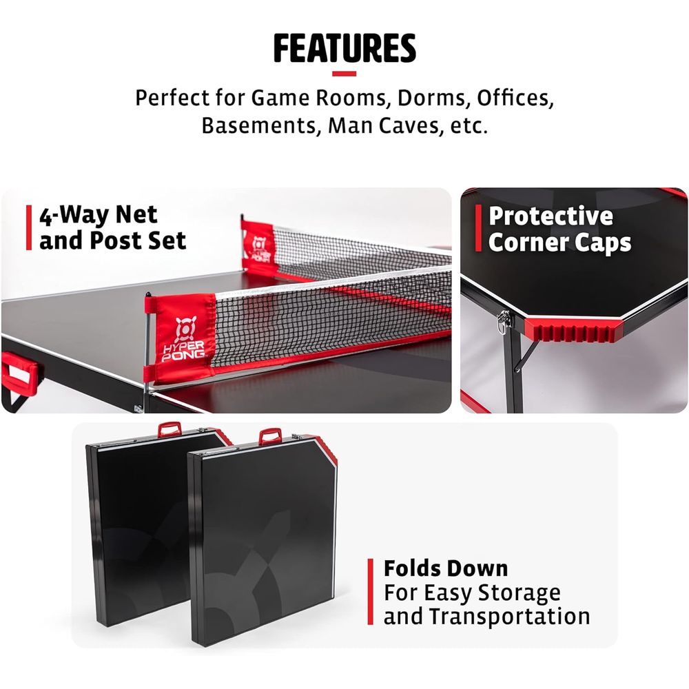 Hyper Pong 4-Way Table Tennis  - Table Tennis Or Tennis Table recension och pris
