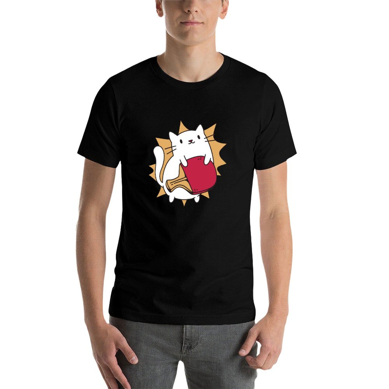 Cat plays table tennis T-Shirt - Table Tennis Is Played With A recension och pris