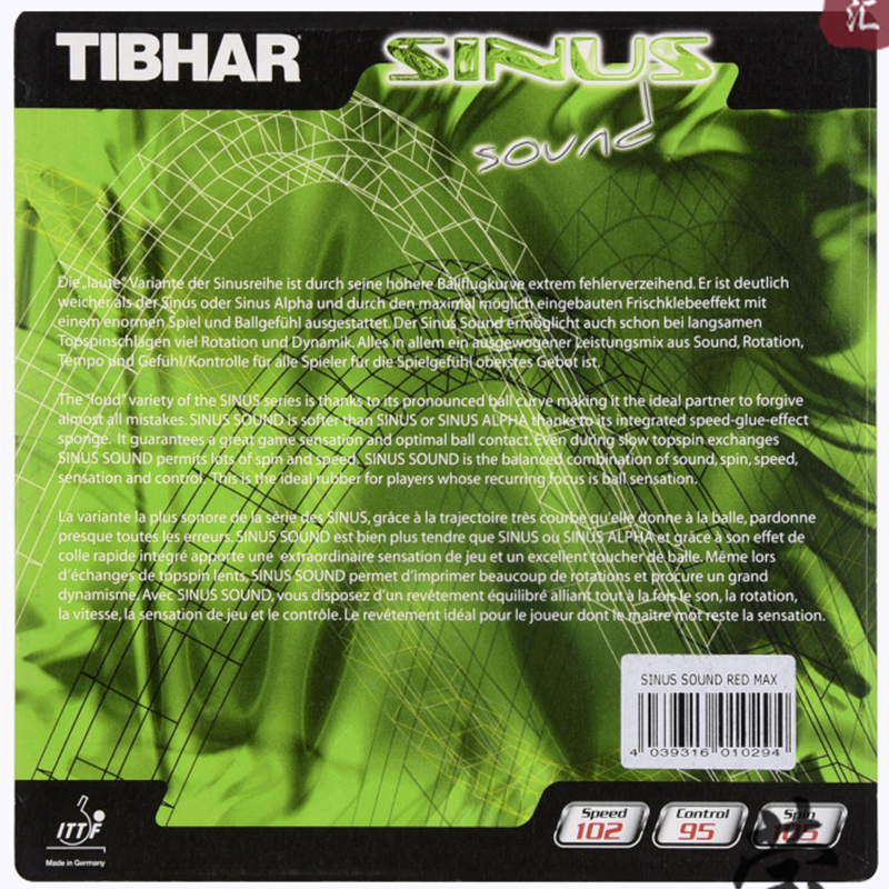 Origianl Tibhar SINUS SOUND pi - Table Tennis Germany recension och pris