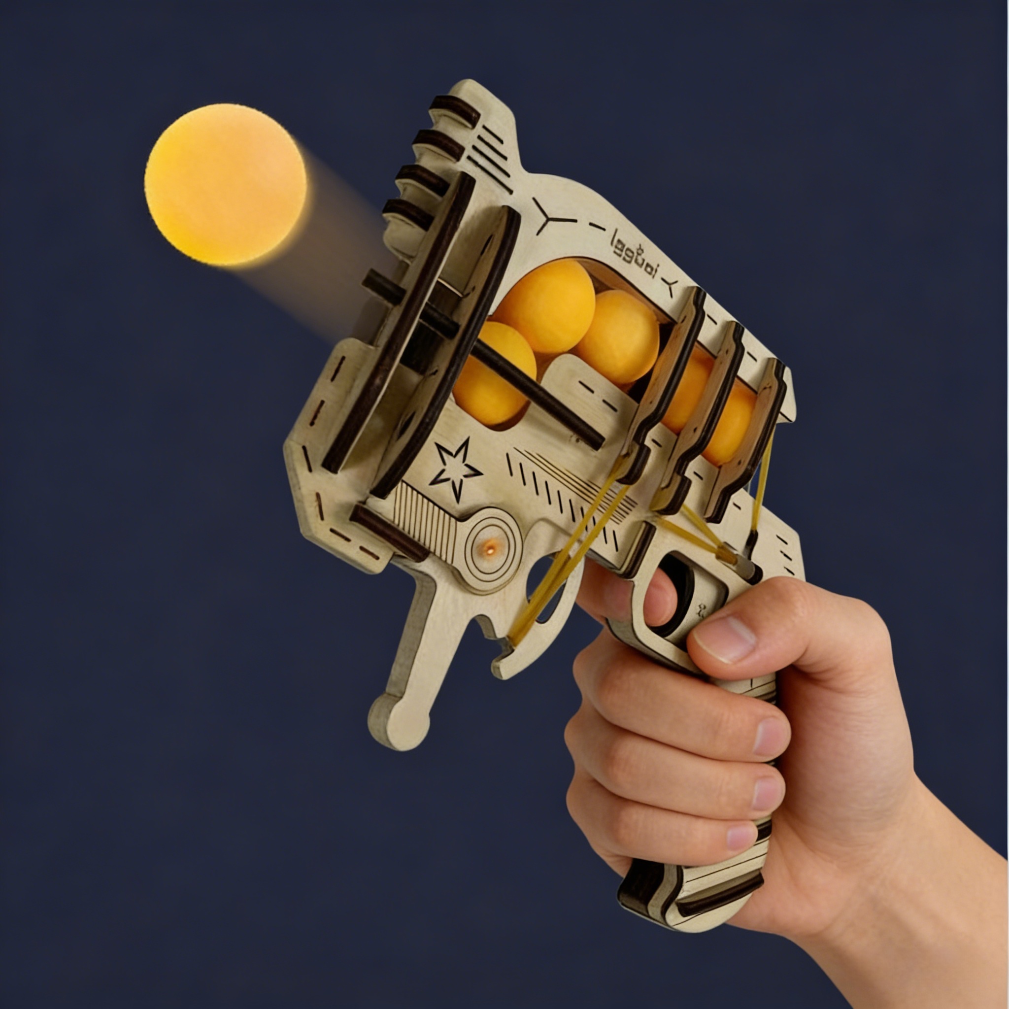 Wooden DIY Assembled Rubber Ba - Table Tennis Launcher recension och pris