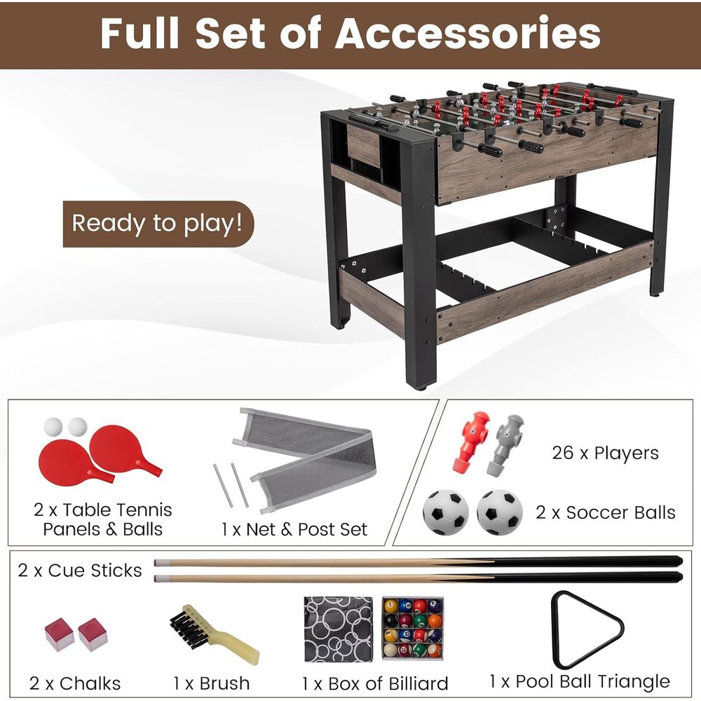 3-in-1 Swivel Game Table, 49'' - Table Tennis Or Tennis Table recension och pris