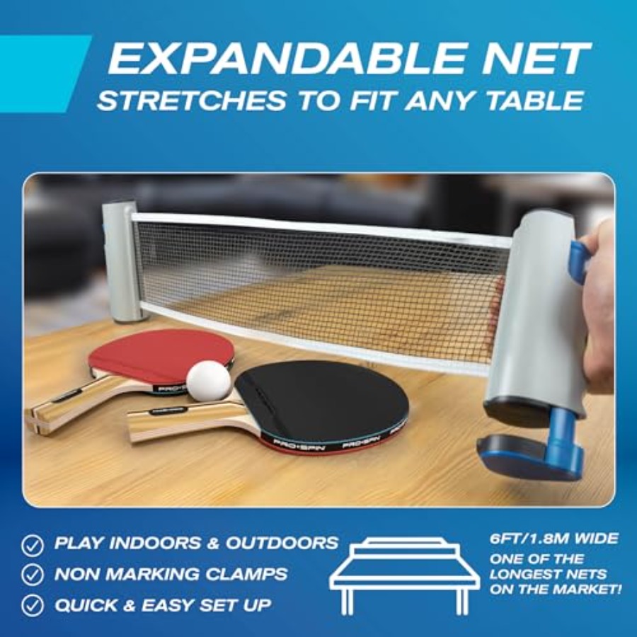 Portable Ping Pong Set with Re - Table Tennis Net Set recension och pris