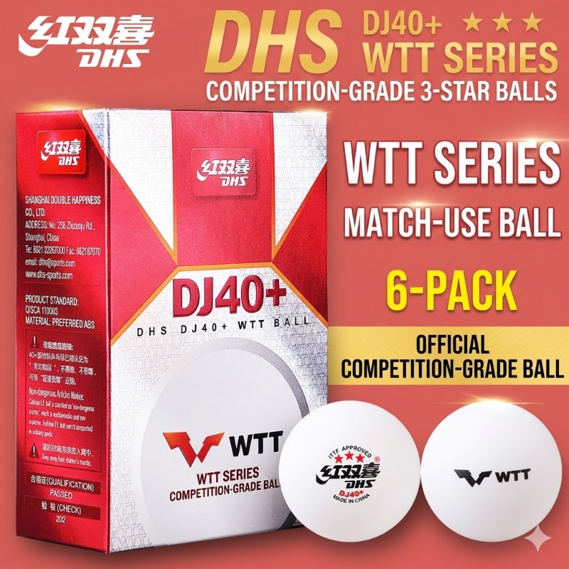 6pcs Original DHS WTT Ping Pon - Table Tennis How To Play recension och pris